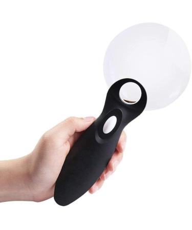 Handheld Magnifying Glass Metallic Material Stainless Steel Hd Magnifying Glass Old Man 20X for Reading Crafts Repair Magnifier Red Lofty Ambition