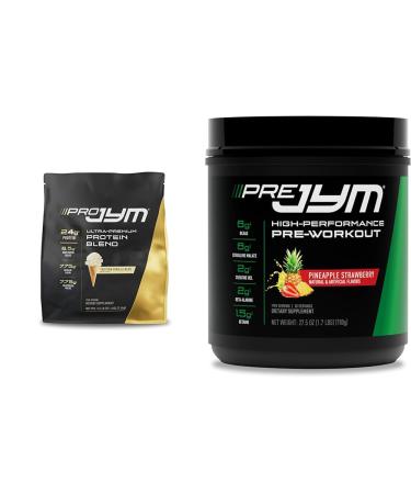 PRO JYM 45 Servings - Tahitian Vanilla Bean & PRE JYM 30 Servings - Pineapple Strawberry