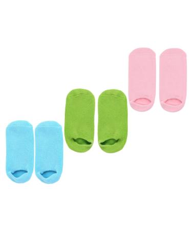 minkissy 3 Pairs Foot Moisturizing Socks Moisturizing Socks for Foot Care Overnight Absorbing Socks Dry Foot Mask Gel Spa Socks Hydrating Foot Salon Foot Covers Product Essential Oil