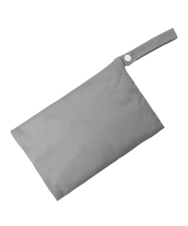 CHEERYMAGIC Wet Bag Baby Cloth Nappy Wet Bags Waterproof Wet Dry Bag Outdoor Organiser Bag for Baby Items 2 Zipper Pockets Washable Travel Dry Wet Bag for Beach Pool Daycare Gym A4-CSNBD (Grey)