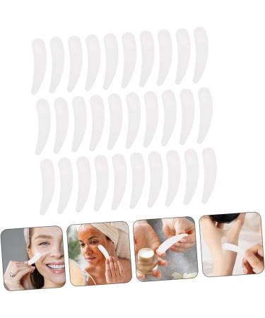 100pcs Spoon Cream Spoon Tool Face Care Products Mini Spoon Face Spatula Makeup Spatula Eye Cream Spoon Face Cream Spoon Applicator for Eye Cream Scraper 5.50X1.50X0.10CM White - Buy Online on GoSupps.com