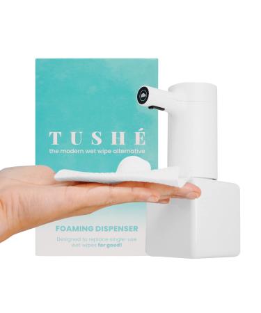 TUSH: Toilet Paper Foam Dispenser | Touchless, Waterproof, Rechargeable, & Mountable | 100% Flushable | Natural Ingredients | Eco-Friendly Wet Wipe Alternative (Dispenser Only)
