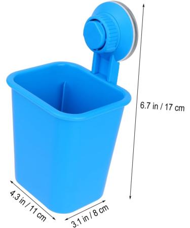 Alipis 2 Pack Toothbrush Organizer Wall-Mounted Suction Holder for Bathroom Storage - Self-Adhesive Toothbrush & Razor Bracket - Ideal for Kids & Adults - Blue 17x11cm - Buy Online on GoSupps.com