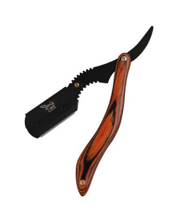 Redwood Handle Straight Edge Razor for Men - Professional Barber Shaving Razor with 10 Stainless Blades - SHLC - Buy Online on GoSupps.com