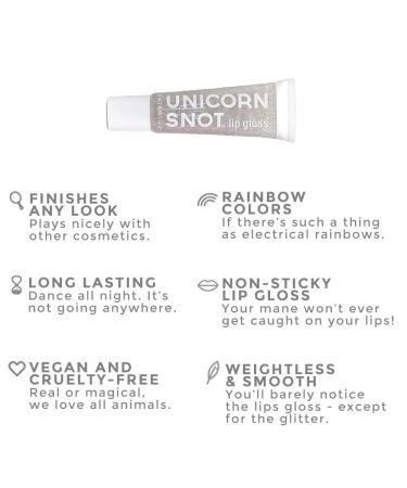 Unicorn Snot Holographic Glitter Lip Gloss - Cosmetic Grade - Vegan & Cruelty-Free - Silver Shade for Halloween, Cosplay, Raves - 0.34oz - Buy Online on GoSupps.com