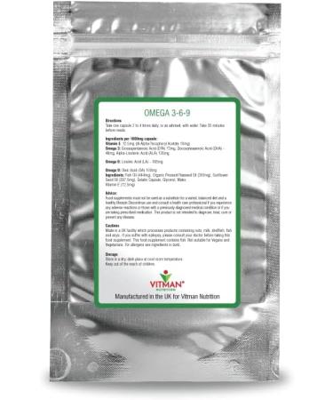 High Strength Omega 3 6 9 Fish Oil Supplement 1000mg Softgels with Vitamin E (180 Count) - Buy Online on GoSupps.com