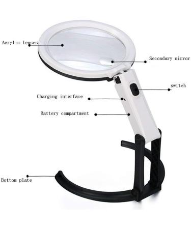 Reading Magnifier Antique Identification Glass Magnifier Magnifier with LED Lights Old Man Desktop Magnifier Made in China - Buy Online on GoSupps.com