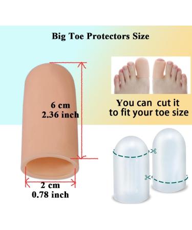 6 Pack Silicone Big Toe Protectors for Corns, Blisters, Ingrown Toenails - Men & Women - Toe Pain Relief for Running/Walking - Buy Online on GoSupps.com