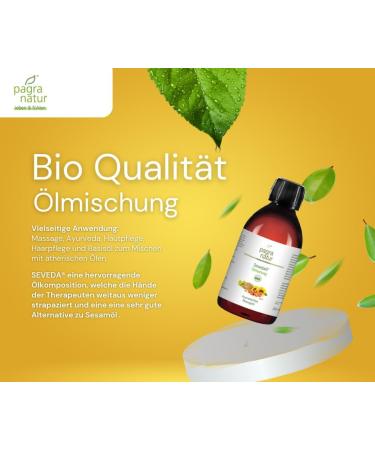Seveda Organic Massage Oil - Pagra Natur | 250ml Special Oil Blend for Relaxation & Wellness - International Shipping Available - Buy Online on GoSupps.com