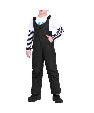 Sportneer Snow Bibs Kids Snow Pants Boys Ski Pants Insulated Youth Ski Bibs Kids Girls Snow Overalls Large Black 1