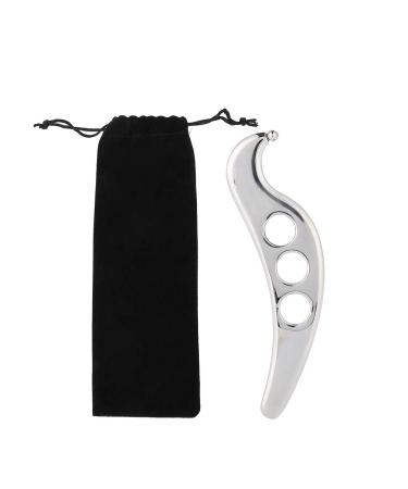 Facial Body Massage Stainless Steel Physiotherapy Wiping Plate Gua Sha Massage Tool with Cloth Bag for Pain Relief