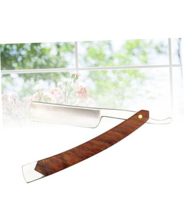 Magiclulu 3ST Straight Hairdresser Razor & Manscaped Trimmer for Men | Stainless Steel Inoxlm Razor Blade & Metal Spatula for Precision Grooming - Buy Online on GoSupps.com