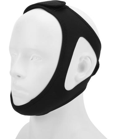 Stop Snoring Head Band - Black Rubber Soft Chin Strap for All Night Relief | Best Anti-Snoring Gift - Buy Online on GoSupps.com