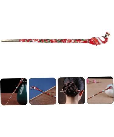 DRESSOOS 1pc Hanfu hairpin Hair Stick Pin japanese hair sticks leaf hair stick kimono antique retro hair stick japandi decor red decor Classical Hair Chopsticks alloy vintage brass - Buy Online on GoSupps.com