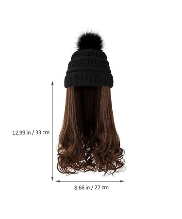 Shop Corrugated Curly Hair Extensions: Warm Knitted Pom Cap with Synthetic Hair for Women | International Shipping Available - Buy Online on GoSupps.com