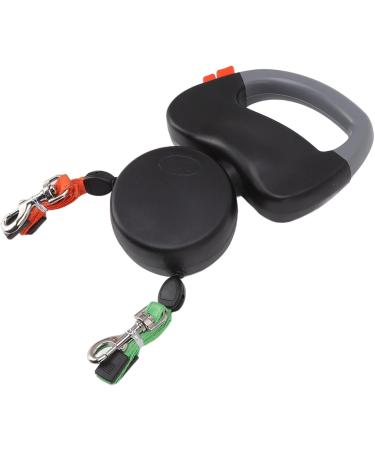 Lyrlody 3 Meter Retractable Dog Leash for 2 Dogs | Reflective Tear-Resistant Double Dog Leash | Extendable Durable Design (Black) - International Shipping - Buy Online on GoSupps.com
