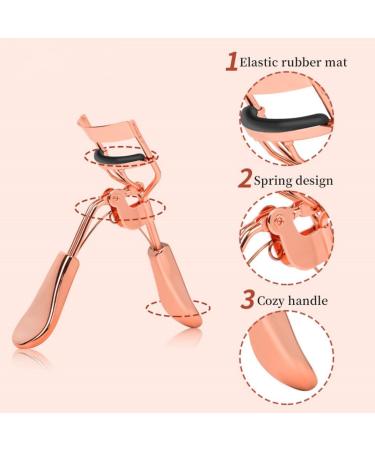 Eyelash Curler with Comb Metal Lash Curler with 2 Refill Pad Precision Lash Curling Tool for Women Girl Eye Makeup Tool Lash Curler with Comb - Buy Online on GoSupps.com