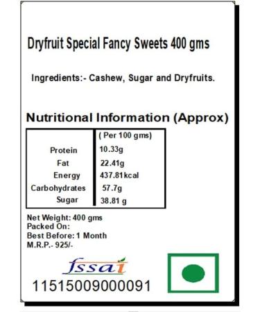 Jaiccha Ghasitaram Rakhi Gifts for Brothers Dryfruit Special Fancy Sweets 400 GMS with Beads Rakhi - Buy Online on GoSupps.com