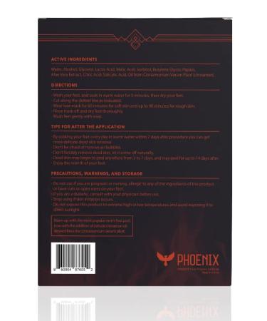 (Pack of 2) Phoenix Foot Peel for Men - Extra Large - Exfoliating Dry Feet Treatment - Buy Online on GoSupps.com