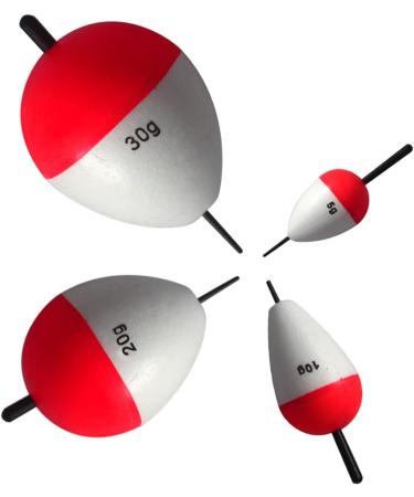 Dingbear 8-16 Pieces Multi-Purpose Pot-Bellied Float - EVA Foam Fishing Bobber in White Black & Red | International Shipping Available - Buy Online on GoSupps.com