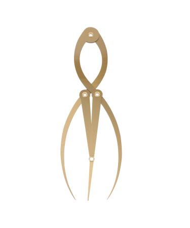 Housoutil 1pc Eyebrow Positioning Ruler Eyebrow Caliper Ruler Make up Kit Eyebrow Measuring Tool Gold Scale 16.5x5.4cm Golden