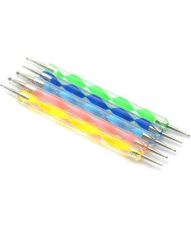 10Pcs Nail Gel Plastic Fake Fingers Model Acrylic Powder 3D Nail Tips Nail Glitter Crystal Powder Manicure Tools Acrylic Powder (5Pcs Nail Dotting Pen Kit) - Buy Online on GoSupps.com