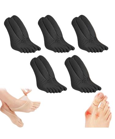 Orthoes Bunion Relief Socks Projoint Antibunions Health Sock Sock Align Toe Socks for Bunion Anti Bunion Socks Orthotoe Compression Socks for Swelling Relief Split Toe Orthopedic (5Pairs-A)