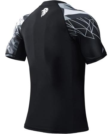 HUGE SPORTS Men's Short Sleeve Splice Rashguard Shirt - Swim & Surf Vest XXL Lion - International Shipping Available - Buy Online on GoSupps.com