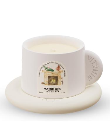 Electric Scented Candles| 4.2 Oz Christmas Scented Candles for Home Scented |Natural Soy Candles Gifts for Women |Holiday Candles (Match Girl(Woody fragrance))