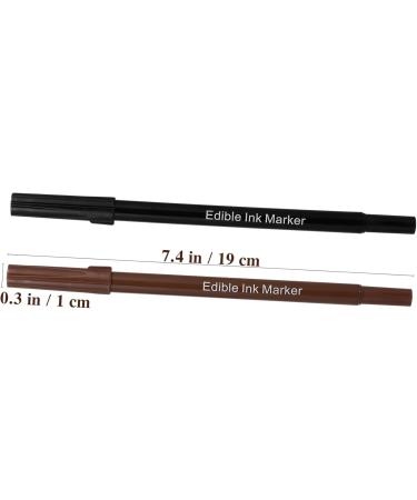 MAGICLULU 2pcs Baking Pen Food Coloring Brush Edible Pen Fine Point Marker Pens Edible Marker Pens Plastic - Buy Online on GoSupps.com
