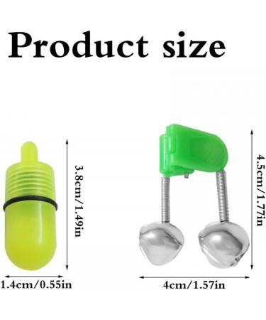 Dongker LED Fishing Bells - 10-Pack Eel Bells with Clamp | Portable Double Fishing Bells for Outdoor Fishing Rods - Buy Online on GoSupps.com