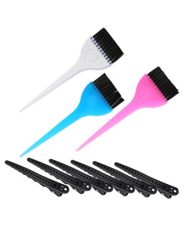 SOIMISS 9pi ces Kit de Coloration Capillaire avec Pinces Cheveux et Outils pour Teinture Ensemble pour Usage Domestique ou Professionnel Couleur Al atoire