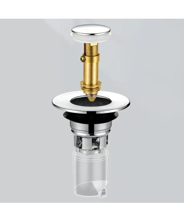 Metal Bouncing Core Filter Cover With Basket Shower Floor Drain Bathroom Trap Hair Stopper Basin Faucets Accessory Bathroom Sink Drain - Buy Online on GoSupps.com