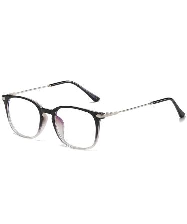 Square Blue Light Blocking Reading Glasses for Men Women Fashion Unisex Computer Reader Large Frame Eyeglasses 2.5 Black