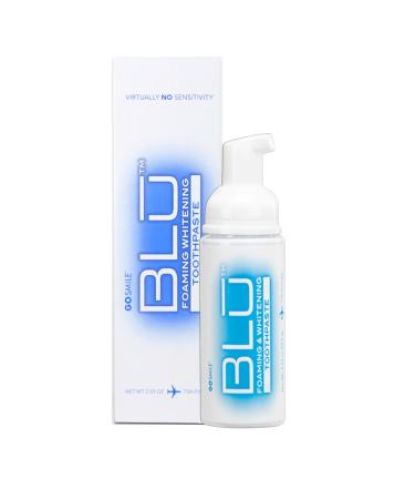 GO SMILE BLU Foaming Whitening Toothpaste for Blue-Light Toothbrushes, Light Activated Stain Removal & Enamel Whitening Formula to Freshen Breath & Clean Teeth Without Sensitivity, Mint Flavor 2.3 oz