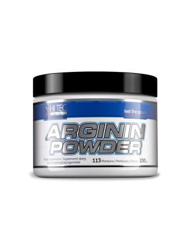 Hi Tec Nutrition arginine powder dietary supplement - 100% AAKG before training supports blood supply to muscle tissue energy structure - 250 g vitamins B6 and B12