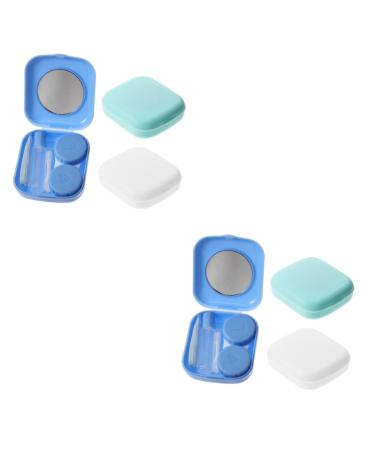 Gatuida 6 sentences contact lens container travel-owner travel lens case lens container eye lens-organizer care solution suite color contact lenses storage box