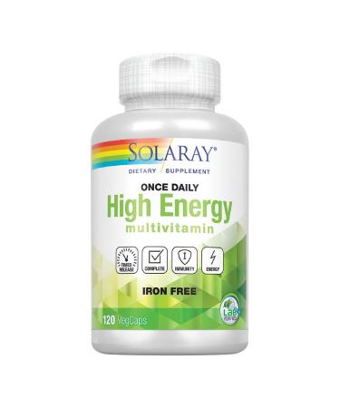 Solaray Once Daily High Energy Multi-Vita-Min Iron Free 120 Capsules - Buy Online on GoSupps.com