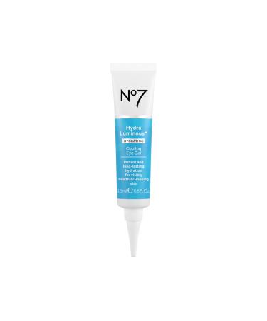 No7 HydraLuminous+ Cooling Under Eye Gel - Hydrating Eye Gel to Smooth Dry Fine Lines with Hyaluronic Acid & Vitamin B3 Niacinamide - Reveals Visibly Healthier-Looking Skin (0.5 Fl Oz)