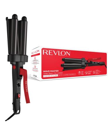 Revlon Hair Tools Revlon Wave Master Jumbo wave iron (design with three jumbo styling plates Tourmaline ceramic coating 30 temperature settings up to 190 C) Rvir3056Uke Wave Master Single - Buy Online on GoSupps.com