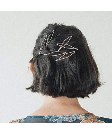 Kitsch Fashion Metal Hair Bobby Pins - 3pcs Elongated Diamond Bobby | Long Hair Pins for Women | Holiday Gift | Gold, Rose Gold, Silver - 2.5 Inches - Buy Online on GoSupps.com