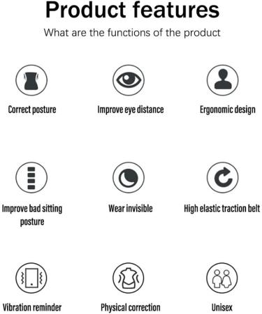 DFHBFG Back Shoulder Brace - Adjustable Posture Corrector Belt for Men & Women | Spine Support in Gray - Buy Online on GoSupps.com