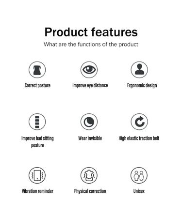 MDLIAN Back Shoulder Brace Posture Corrector Belt - Adjustable Spine Support for Men & Women | Improve Posture & Comfort - Gray - Buy Online on GoSupps.com