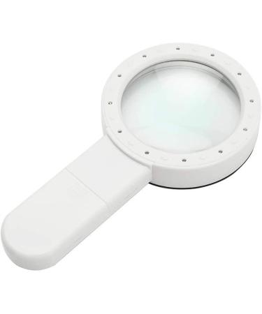 Lightweight Magnifying Glass Handheld 30 Times High-Definition Magnifying Glass with 12Led Light for Newspaper Reading and Watch Repair Lofty Ambition