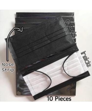 SIngle Use DIsposable Face mask- 50 Pcs (Black) - Buy Online on GoSupps.com