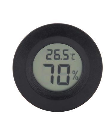 Mini Digital Hygrometer Thermometer | Indoor Humidity Temperature Monitor with Large LCD Display and Backlight for Reptile - Black - Buy Online on GoSupps.com