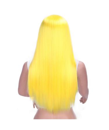 This Is A Wig 24 Inch Purple Long Straight Hair Wig Sold By Ladies Pink/Yellow/Orange Wig Middle Natural Hair 24inches 2C