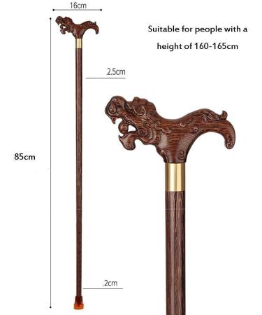 Walkers for Seniors Adult Crutches Wenge Wood Material Dragon Shape Beautiful and Generous Both Men and Women Can Use rollat Journey - Buy Online on GoSupps.com