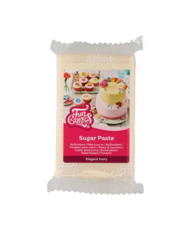 Funcakes roll fondant Elegant Ivory: easy to use smooth flexible soft and flexible perfect for decorating cakes halal kosher and gluten -free 250 g - Buy Online on GoSupps.com
