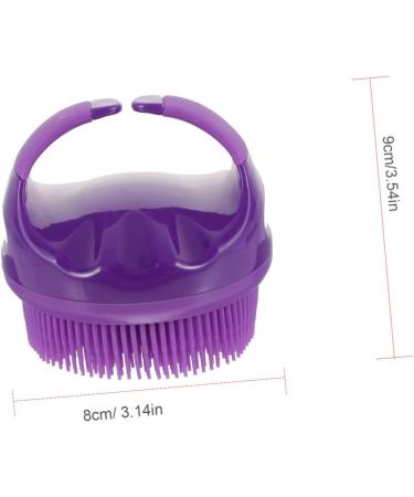 COHEALI Men's Silicone Bath Brush Set - Portable Body Scrubber & Massager for Exfoliation - Purple 9x8cm - 3pcs - Buy Online on GoSupps.com